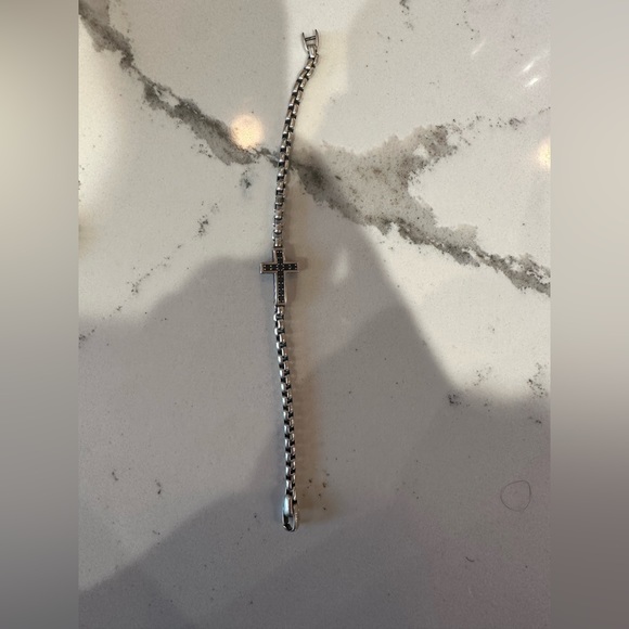 David Yurman Other - David Yurman Pave Black Diamond Cross Bracelet